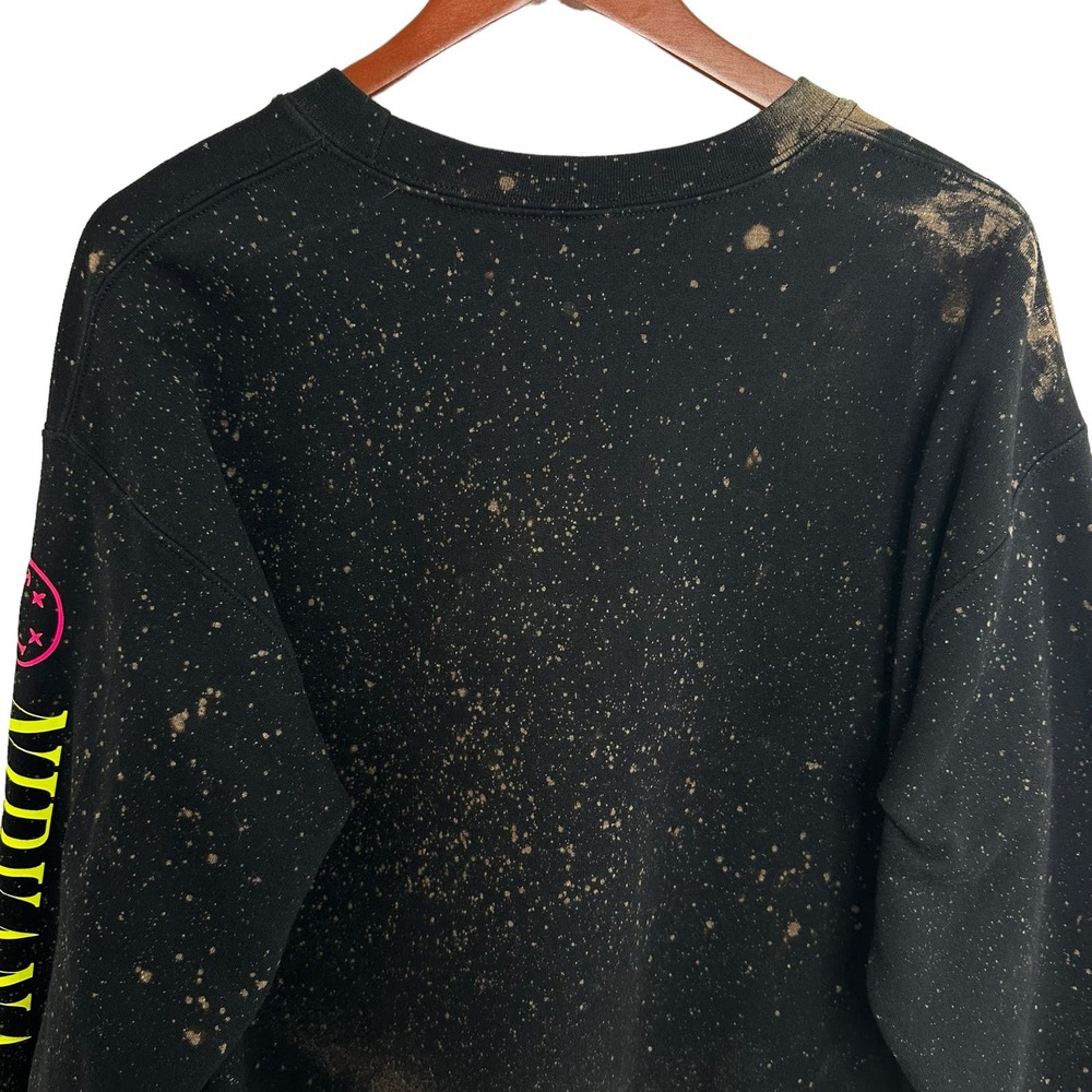 Nirvana Black Tie Dye Sweatshirt Size Large Colorful Sparkle Gildan Heavy Blend - Picture 5 of 8